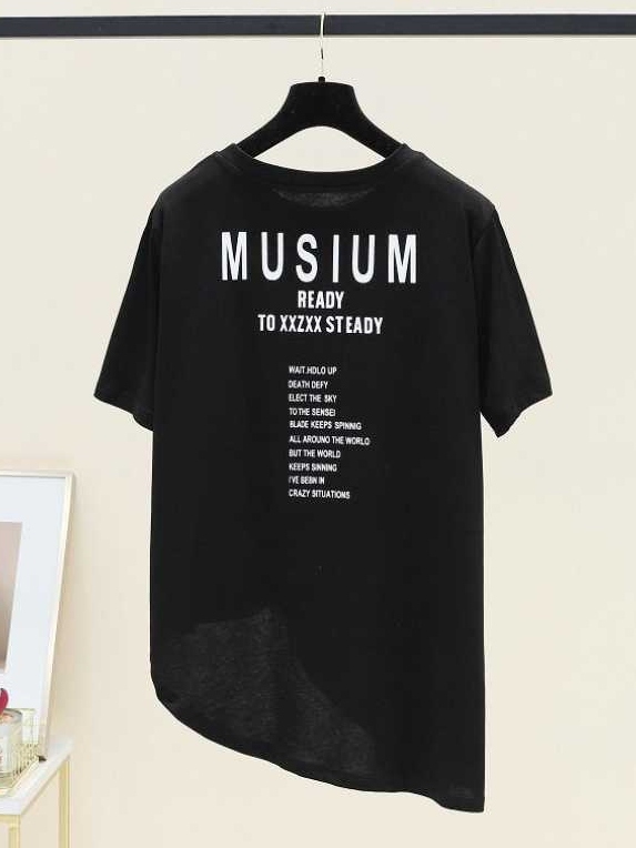 着回し力抜群 配色 ランダムティアード コットン 半袖 Tシャツ