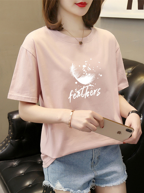 お買い得 アルファベット プリント ファッション 半袖 Tシャツ