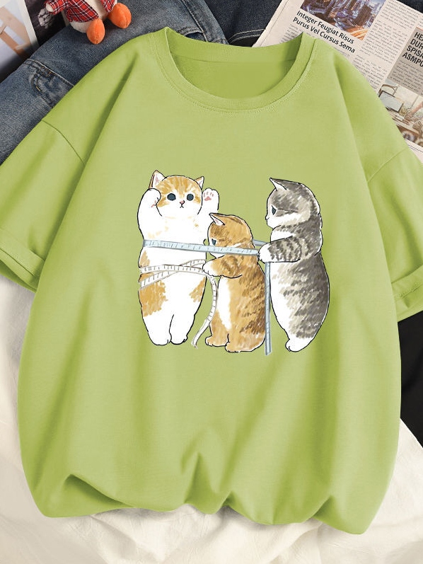 【多色展開】絶対欲しい 動物柄 プリント キュート Tシャツ