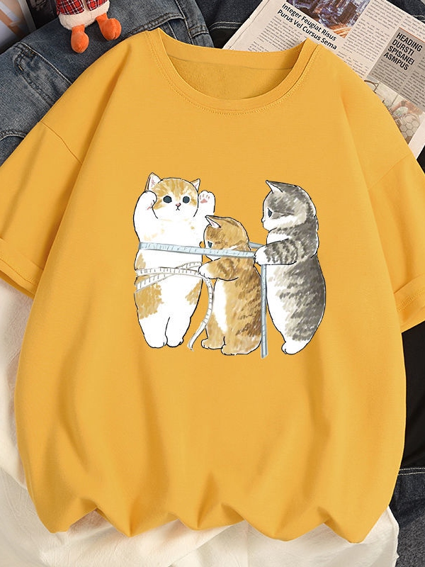 【多色展開】絶対欲しい 動物柄 プリント キュート Tシャツ