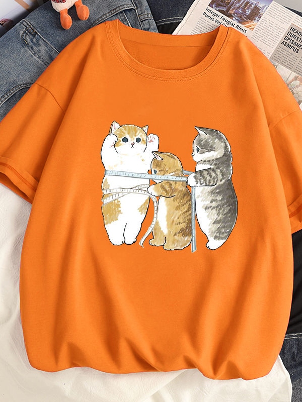 【多色展開】絶対欲しい 動物柄 プリント キュート Tシャツ