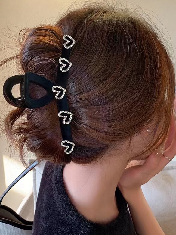 高見えデザイン オールシーズン  ハート シンプル 定番 ヘアアクセサリー