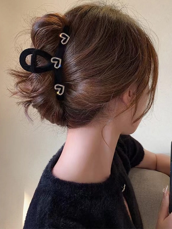 高見えデザイン オールシーズン  ハート シンプル 定番 ヘアアクセサリー