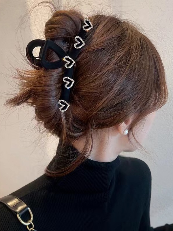 高見えデザイン オールシーズン  ハート シンプル 定番 ヘアアクセサリー