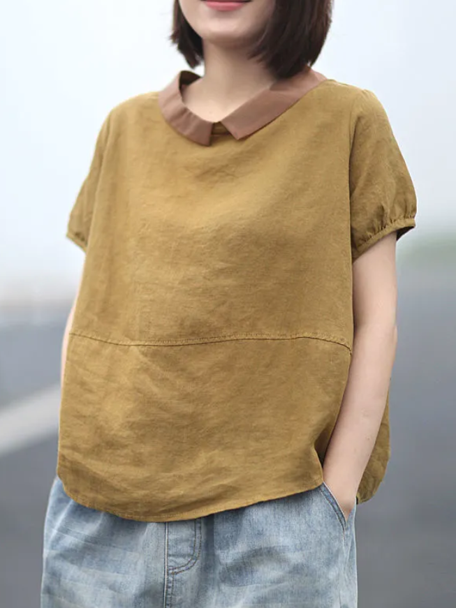 【全10色/S-3XL】肌触りよく  無地 シンプル ファッション 切り替え シャツ