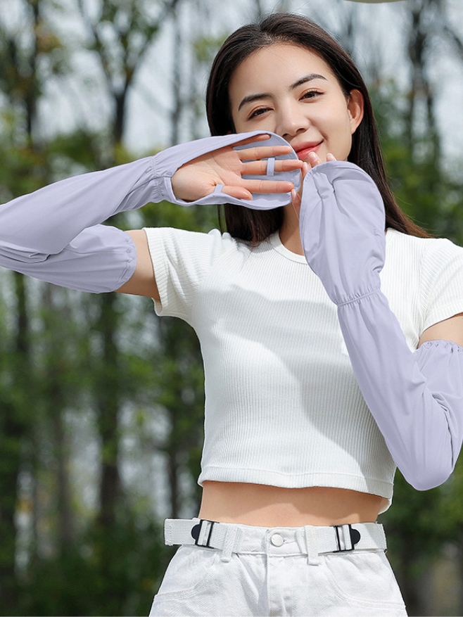 多色お選び可 日焼け止め 肌触りよく 薄くて軽く 紫外線対策 長袖 夏にピッタリ アイススリーブ