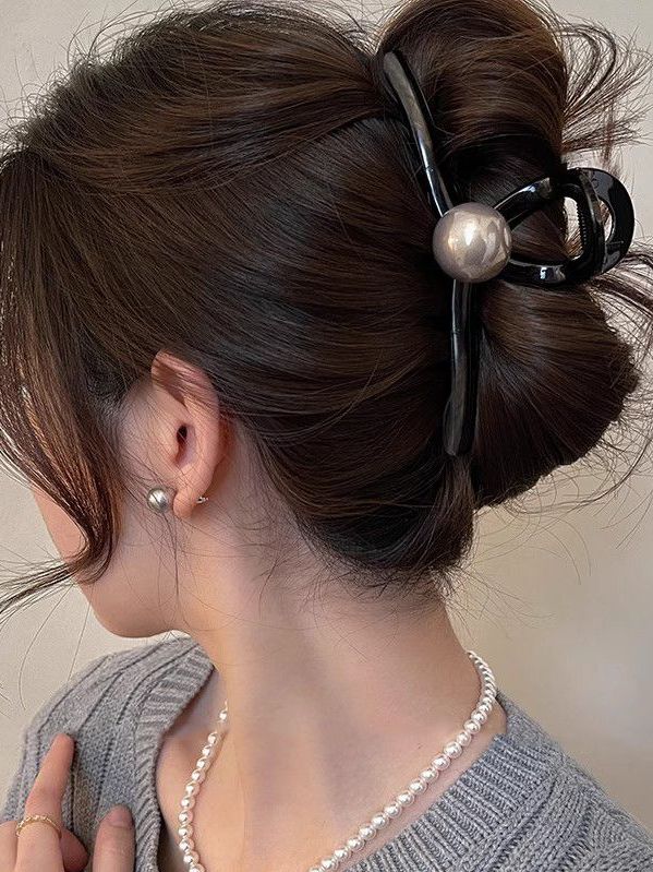 可愛いデザイン シンプル 後頭部用 ヘアクリップ 気質 ヘアアクセサリー ビーズ ヘアクリップ