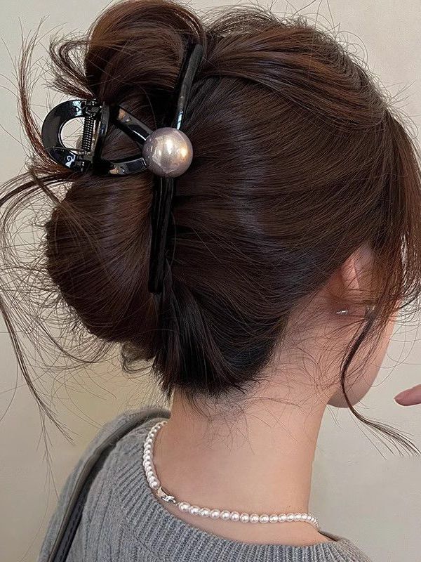 可愛いデザイン シンプル 後頭部用 ヘアクリップ 気質 ヘアアクセサリー ビーズ ヘアクリップ