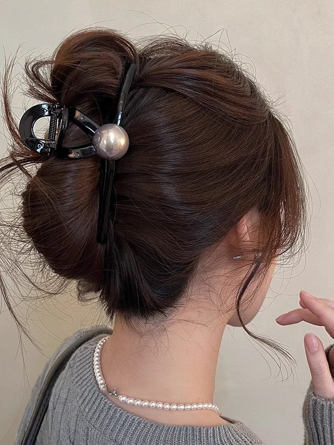 可愛いデザイン シンプル 後頭部用 ヘアクリップ 気質 ヘアアクセサリー ビーズ ヘアクリップ