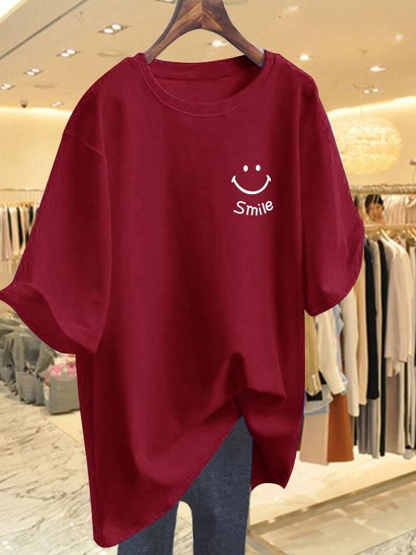 安価アルファベット 通気性良い 型崩れしない ラウンドネック コットン 春夏秋 Tシャツ